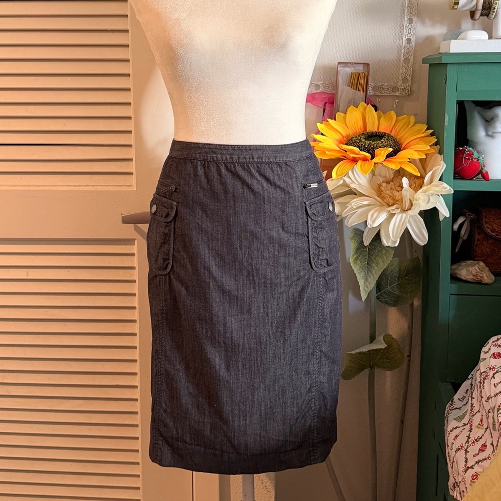 Calvin Klein Charcoal Pencil Skirt